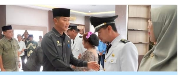 Sekda atas nama Plt. Bupati Langkat, Lantik Tiga Kepala Desa Pengganti Antar Waktu