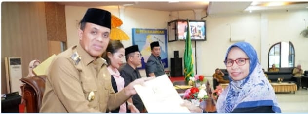 M.FAisal Hasrimy Sampaikan LKPJ Bupati Langkat 2023 dan Perubahan Propemperda di Paripurna DPRD