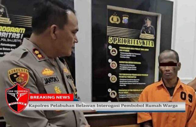 Satreskrim Polres Pelabuhan Belawan Ciduk Tersangka Pembobol Rumah Warga