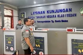 Kadiv PAS Kunker Monitoring dan Evaluasi Layanan Kunjungan Rutan Kelas I Medan.