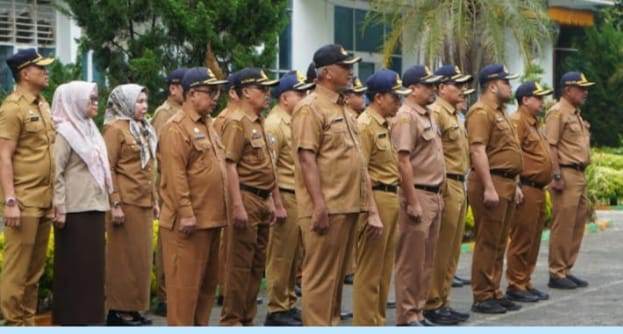 Sekda Langkat Amril Pimpin Apel Gabungan Pemerintah Kabupaten Langkat