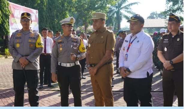 PJ Bupati Langkat Pimpin Apel Gelar Pasukan Operasi Patuh Toba 2024