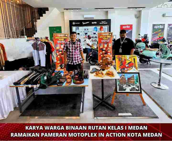 KARYA WARGA BINAAN RUTAN KELAS I MEDAN RAMAIKAN PAMERAN MOTOPLEX IN ACTION KOTA MEDAN