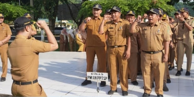 Pj Bupati Langkat Faisal Hasrimy fokus pada program Pariwisata dan Kebudayaan dalam amanat Apel Gabungan senin.