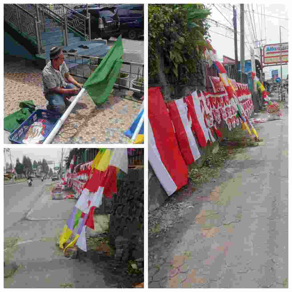 Bendera Merah Putih Dan Umbul-Umbul Ramai Dijual Dikabanjahe