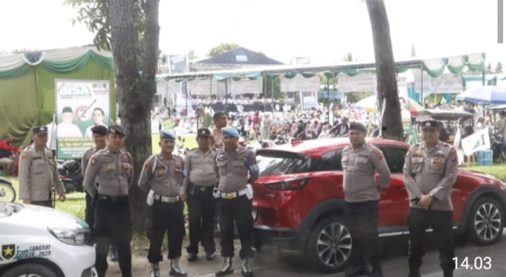 Polres Langkat Kerahkan Ratusan Personel untuk Laksanakan Pengamanan Kampanye Akbar