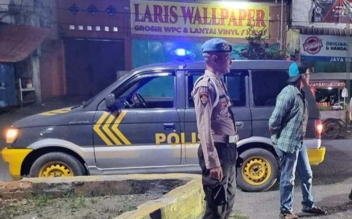 Cegah Kejahatan Jalanan Dan Premanisme, Polsek Tanjung Pura Gelar Patroli Malam